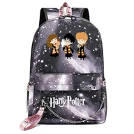 Plecaki - Htclv Plecak Harry Potter dla nastolatków - Unisex School Travel Bag z kreskówkowym wzorem, duża pojemność - Modne studenckie codzienne mochilas Wy... - miniaturka - grafika 1