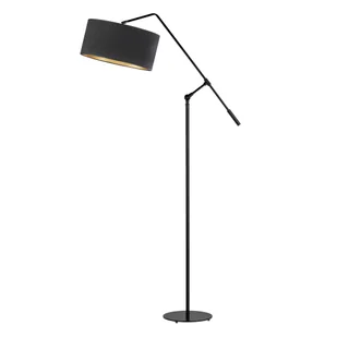 Regulowana lampa stojąca do czytania LIBERIA VELUR w stylu glamour - Lampy stojące - miniaturka - grafika 1