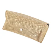 Akcesoria do okularów - Etui na okulary imitacja skóry węża ET-129A złote - miniaturka - grafika 1