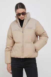 Tommy Hilfiger kurtka damska kolor beżowy zimowa - Kurtki damskie - miniaturka - grafika 1