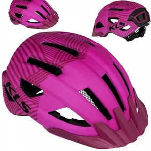 Kellys Kask DAZE MTB z daszkiem M/L 55-58cm różowy /pink/ K1328 - Kaski rowerowe - miniaturka - grafika 1