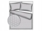 Pościel dla dzieci - Pościel dziecięca 200x160 80x70 Szara w gwiazki - miniaturka - grafika 1