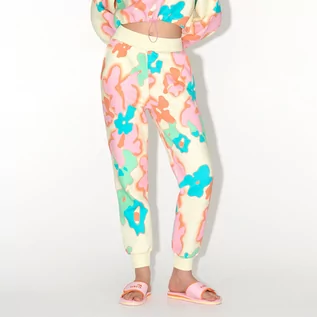Spodnie damskie - Reserved Joggery z kwiatowym printem - Wielobarwny - grafika 1