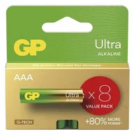 Baterie i akcesoria - Bateria alkaliczna, AAA (LR03), AAA, 1.5V, GP, blistr, 8 pack, ULTRA - miniaturka - grafika 1
