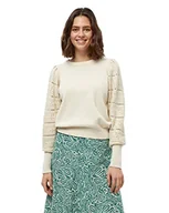 Swetry damskie - Peppercorn Damski sweter Destina z okrągłym dekoltem, 0123 Mleko migdałowe, XS - miniaturka - grafika 1