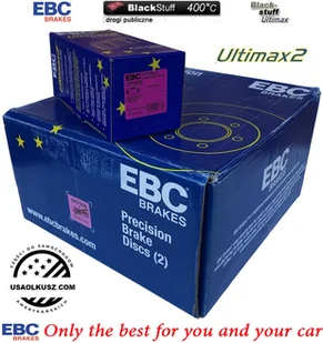 Przednie klocki Ultimax2 + NAWIERCANE NACINANE tarcze hamulcowe 325mm EBC seria GD Lincoln MKS 2010-2012 - Tarcze hamulcowe - miniaturka - grafika 3