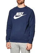 Bluzy męskie - Nike Męska bluza polarowa Nsw Modern Crew granatowy/biały (Midnight Navy / White) 40 CU4473-410 - miniaturka - grafika 1
