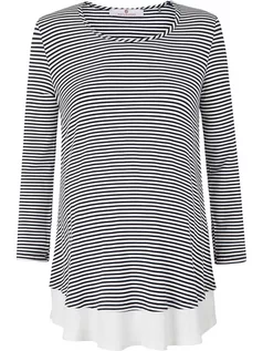 Bluzki ciążowe - bellybutton Koszulka ciążowa w kolorze czarno-białym - grafika 1