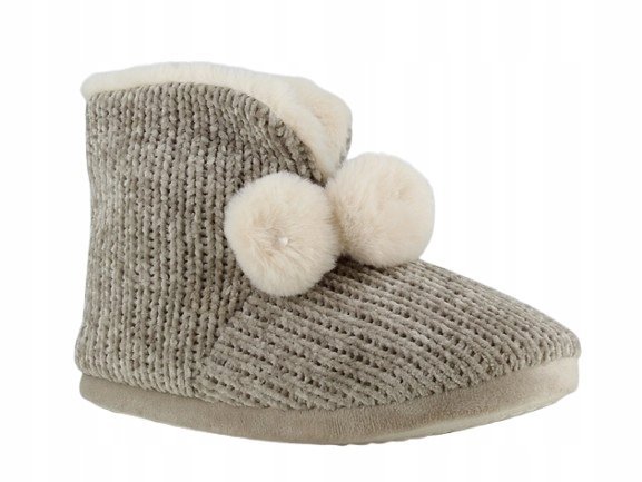 Kapcie Papcie Pantofle Damskie domowe futrzane ciepłe wysokie r. 37 B888900