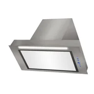Okapy kuchenne - Toflesz Lumino 59,5 OK4-242 Inox/szkło białe - miniaturka - grafika 1