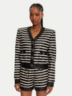 Marynarki i żakiety damskie - Balmain Marynarka DF1KL180XJ31 Czarny Regular Fit - miniaturka - grafika 1