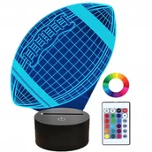 Lampy stojące - Lampka Nocna Piłka Rugby Led Imię Grawer Prezent - miniaturka - grafika 1