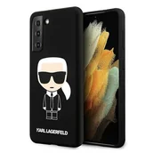 Etui i futerały do telefonów - Karl Lagerfeld KLHCS21MSLFKBK S21+ G996 hardcase czarny/black Silicone Iconic - miniaturka - grafika 1
