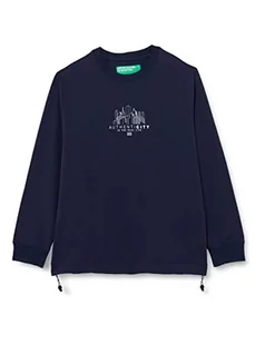 United Colors of Benetton Męski T-shirt G/C M/L 3hvtu1036 sweter z kapturem, granatowy, 252, XXL - Koszulki męskie - miniaturka - grafika 1