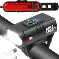 Lampki rowerowe - LAMPKA ROWEROWA LED PRZÓD NA USB MOCNA OŚWIETLENIE - miniaturka - grafika 1
