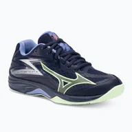 Buty sportowe męskie - Buty do siatkówki dziecięce Mizuno Lightning Star Z7 Jr eblue/tech green/lolite - miniaturka - grafika 1
