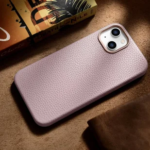 iCarer Litchi Premium Leather Case skórzane etui iPhone 14 magnetyczne z MagSafe różowy (WMI14220709-PK) - Etui i futerały do telefonów - miniaturka - grafika 16