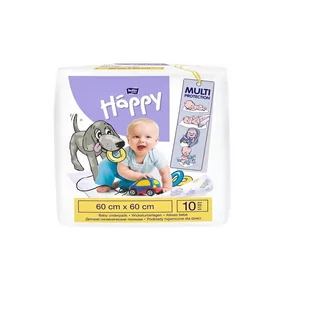 Bella Baby Happy HAPPY Baby Podkłady do przewijania 60x60 cm 10 szt.) BB-091-6010-001 - Inne akcesoria do pielęgnacji dzieci - miniaturka - grafika 2