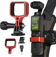 Akcesoria do drona - SunnyLife UCHWYT ADAPTER WSPORNIK ALUMINIOWY DO KAMERY DJI OSMO POCKET 3 - MOCOWANIE 1/4 CALA CZERWONY - miniaturka - grafika 1