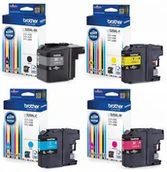 Tusze oryginalne - Tusze Brother Zestaw LC529XL LC525XL czarny, czerwony, niebieski, żółty - miniaturka - grafika 1