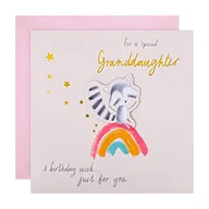 Kartki okolicznościowe i zaproszenia - Hallmark Kartka urodzinowa dla wnuczki - uroczy tęczowy wzór życzeń - miniaturka - grafika 1