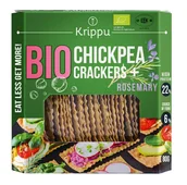 Krakersy - Krippu Krakersy proteinowe z ciecierzycy z rozmarynem 80 g Bio - żywność - miniaturka - grafika 1