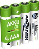 Ładowarki i akumulatory - Ansmann 1x4 NiMH akumulator Micro AAA Typ 600 min.550 mAh 1311-0022 - miniaturka - grafika 1