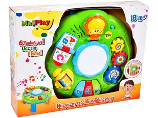 MalPlay STOLIK EDUKACYJNY Z BĘBENKIEM POLSKA WERSJA JĘZYKOWA 5951 - Zabawki interaktywne dla dzieci - miniaturka - grafika 1
