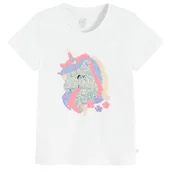 Koszulki dla dziewczynek - Cool Club, T-shirt dziewczęcy, biały - miniaturka - grafika 1