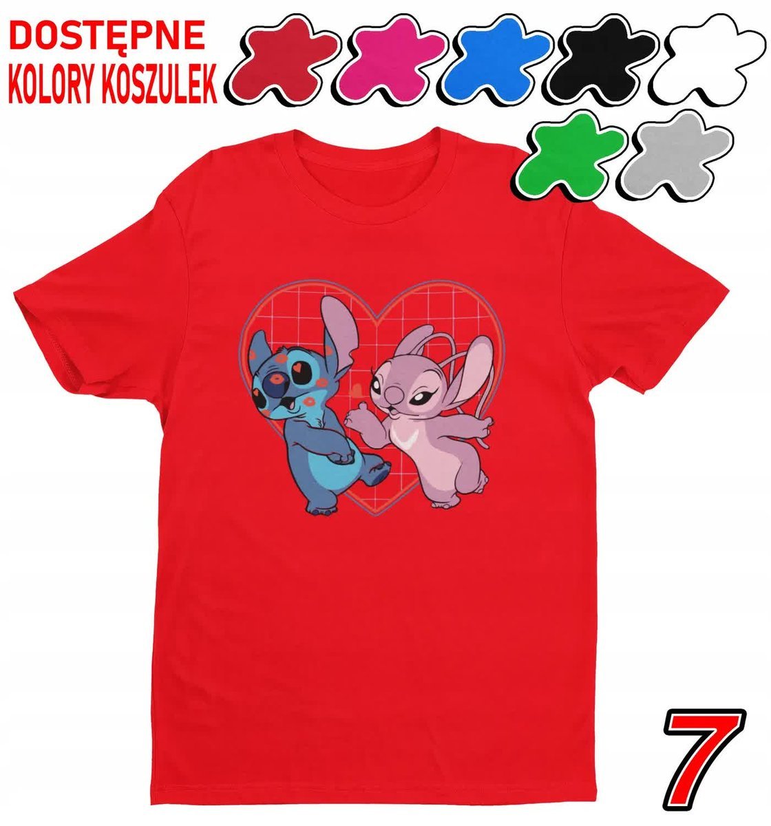 Koszulka Dziecięca Z Nadrukiem Dla Fana Stich Angel Słodziak -L 146-152