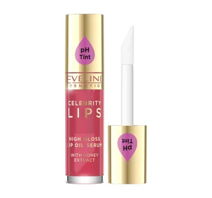 Eveline Cosmetics Celebrity Lips High Gloss Lip Oil Serum olejek-serum do ust 04 Red 5 ml - Błyszczyki do ust - miniaturka - grafika 1
