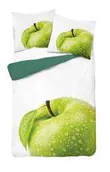 Pościel - Detexpol Pościel z mikrofibry 3D 160x200 biała zielona jabłko 4172 A mikro 07 - miniaturka - grafika 1