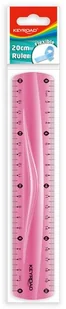 KEYROAD Linijka KEYROAD, 20cm, elastyczna, zawieszka, różowa KR970854-1 - Linijki, ekierki - miniaturka - grafika 3