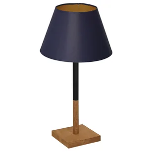Luminex Table lamps 3753 Lampa stołowa lampka 1x60W E27 czarny/niebieski/naturalny/złoty - Lampy stojące - miniaturka - grafika 1