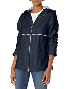 Charles River Apparel Damska kurtka przeciwdeszczowa New Englander Wind & Waterproof (Reg/Ext Sizes), True Navy Reflective, 3XL - Kurtki damskie - miniaturka - grafika 1