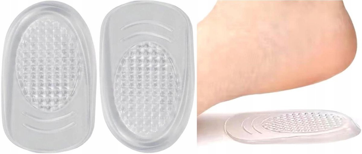 G11-26 MĘSKIE Silikonowe PODPIĘTKI 7 mm WKŁADKI POD PIĘTY 0,7 cm Gel Support 41-46