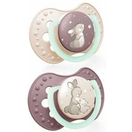 Smoczki uspokajające - Lovi Smoczek silikonowy dynamiczny 0-3 m Night&Day Girl - miniaturka - grafika 1
