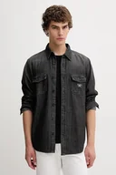 Koszule męskie - Guess Jeans koszula jeansowa męska kolor szary regular z kołnierzykiem klasycznym M5BH56 D5M92 - miniaturka - grafika 1