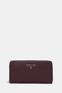 Portfele - Patrizia Pepe portfel skórzany damski kolor bordowy CQ4879 L001 - miniaturka - grafika 1
