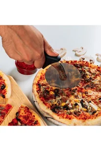 Excellent Houseware Nóż okrągły stalowy do pizzy z osłonką, radełko do krojenia, porcjowania, 20,5 cm 259093 - Noże kuchenne - miniaturka - grafika 5