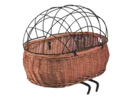 Koszyki rowerowe - Basil, Kosz na kierownicę, Pluto, dla zwierząt + poduszka, wiklinowy varnished natural - miniaturka - grafika 1