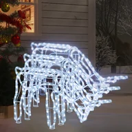 Oświetlenie świąteczne - vidaXL Renifery ozdobne z zimnym białym LED, 3 szt., 73x31x45 cm - miniaturka - grafika 1