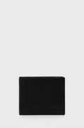 Portfele - Hugo portfel skórzany męski kolor czarny - - miniaturka - grafika 1