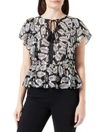 Bluzki damskie - CARNEA Bluzka damska, czarny wielokolorowy, XL - miniaturka - grafika 1
