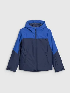 4F Kurtka narciarska membrana 5000 chłopięca - granatowa 164 (13-14 lat) - Kurtki i kamizelki sportowe męskie - miniaturka - grafika 1
