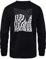 Koszulki męskie - t-shirt HORSEFEATHERS DISTORT LS T-SHIRT Black - miniaturka - grafika 1