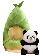 Maskotki i pluszaki - UROCZA PANDA Z BAMBUSEM PLUSZAK MASKOTKA ZABAWKA BRELOK - miniaturka - grafika 1