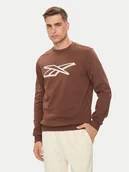 Bluzy męskie - Reebok Bluza Vector Logo 100202412 Brązowy Regular Fit - miniaturka - grafika 1