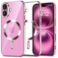 Etui i futerały do telefonów - Etui TECH-PROTECT MagFlex MagSafe do Apple iPhone 16 Przezroczysto-różowy - miniaturka - grafika 1