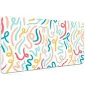 Podkładki na biurko - Mata ochronna na biurko Kolorowe abstrakcyjne linie 100x50 cm - miniaturka - grafika 1